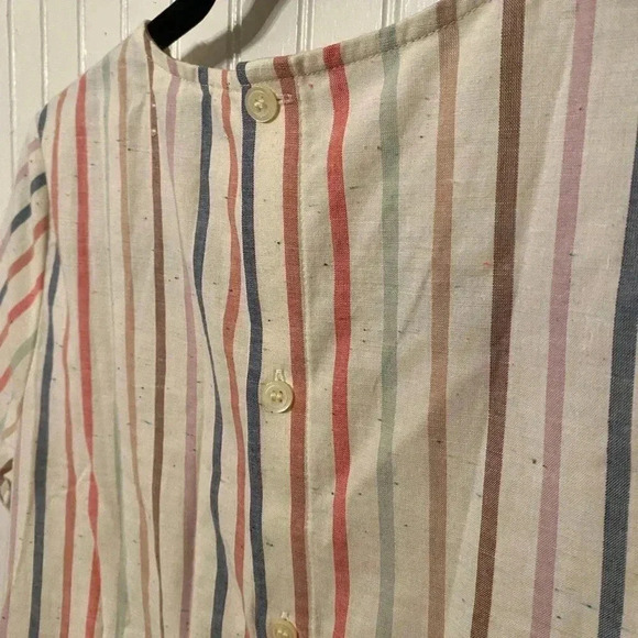 Nwot Madewell striped tie front, button up back - Picture 5 of 10